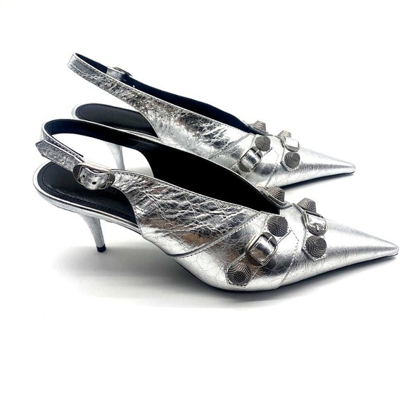 Balenciaga Cagole Pointed Toe Slingback Sandal - Picture 1 of 7